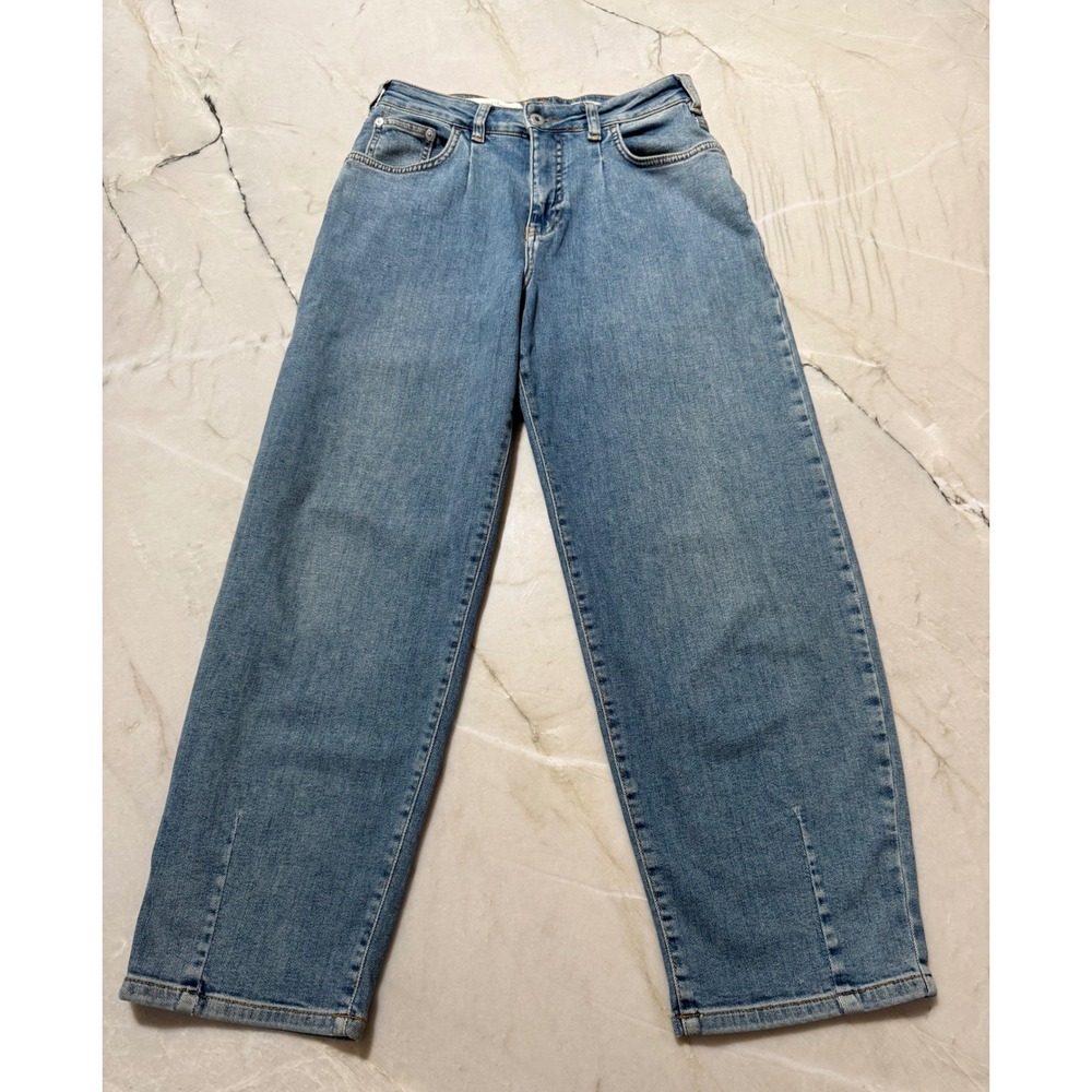 Pilcro Anthropologie Breaker High Rise Barrel Leg Jeans Medium Wash Size 26